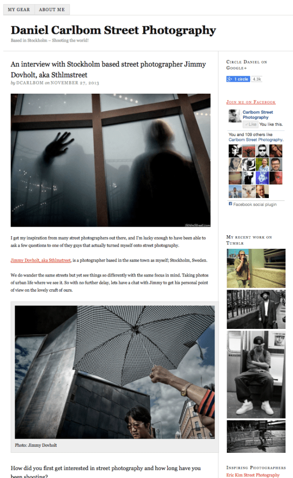 The interweb, 2013: A fresh interview by Daniel Carlbom